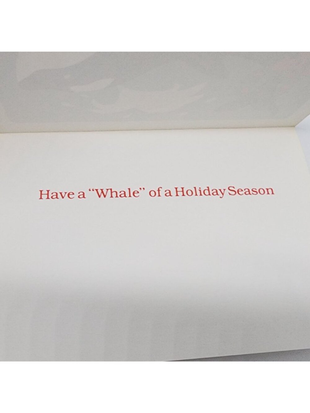 Stationary Greeting Card Orca Whale Christmas The Crocket Collection VTG 1980s - Picture 2 of 5